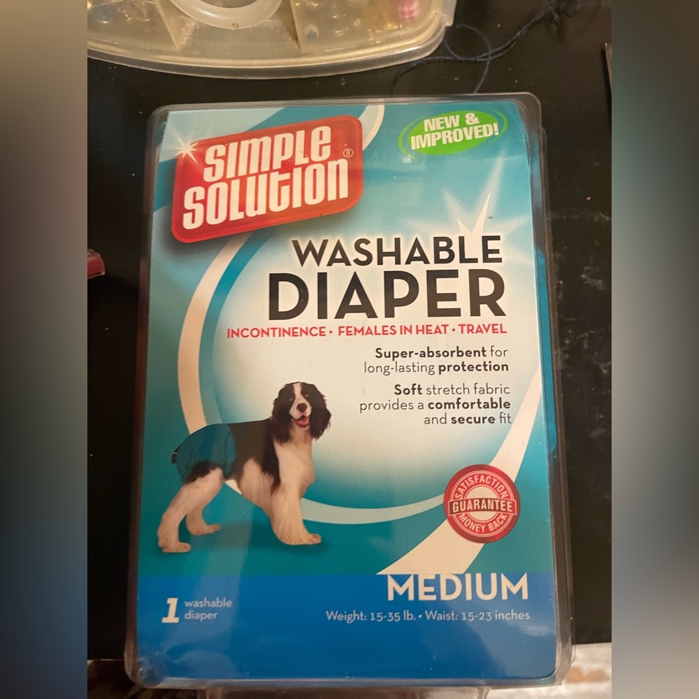 Two washable, medium size dog, diapers, new without tags. NWT